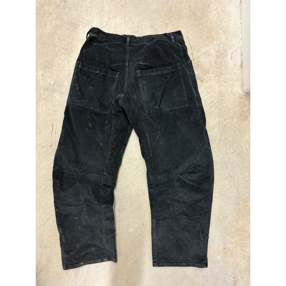 Nili Lotan Black Corduroy Carpenter Pants‎ Made in USA Size 4 Workwear Trousers - Picture 3 of 3